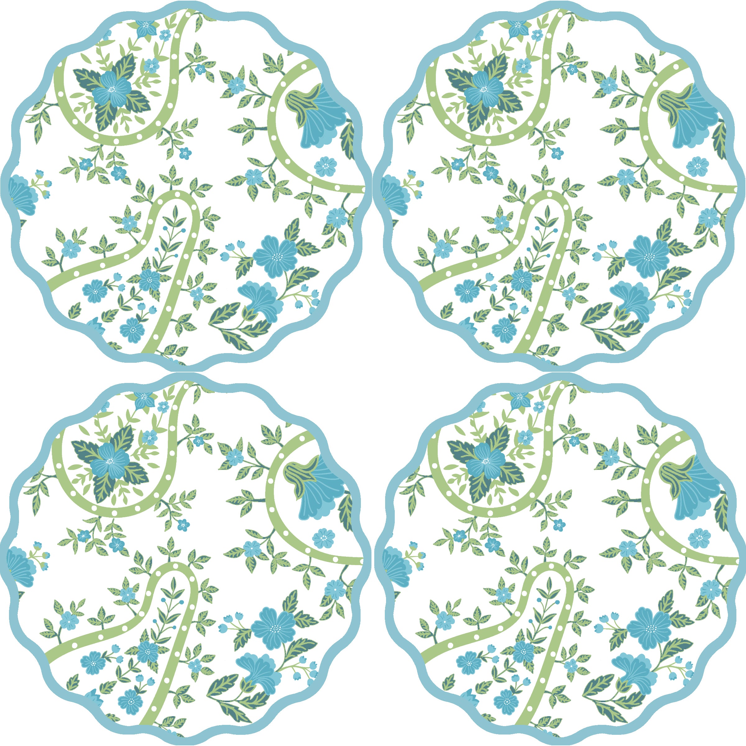 COASTER SET OF 4 PAISLEY