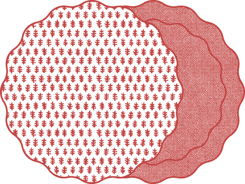 SCALLOP AGRA PLACEMAT ~ SYRAH