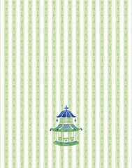 TEA TOWEL ~ PAGODA LIME