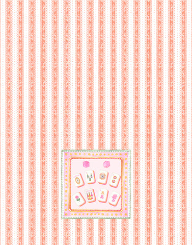 TEA TOWEL ~ MAHJONG PAPAYA