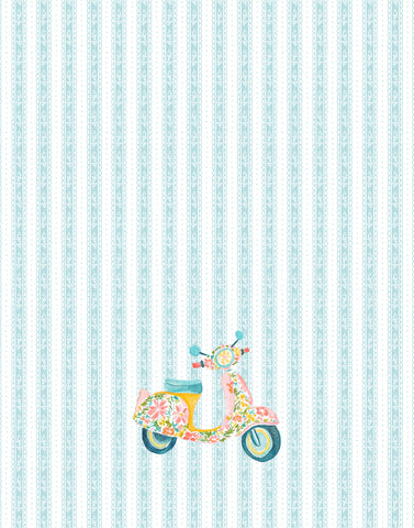 TEA TOWEL ~ VESPA SEA