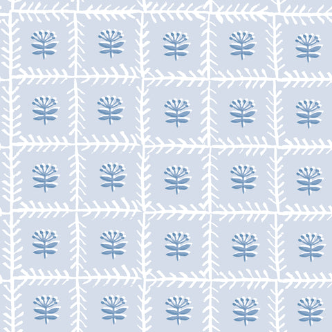 MAHJONG TABLECLOTH LATTICE ~ SOFT BLUE