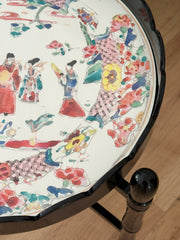 BLACK SCALLOP TRAY TABLE
