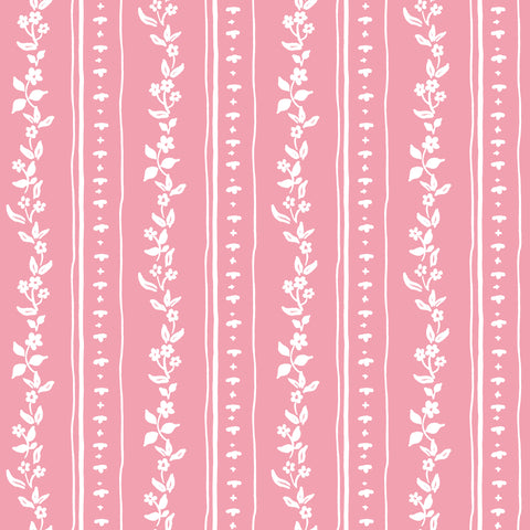 MAHJONG TABLECLOTH DITSY STRIPE ~ PINK