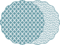 TWO SIDED COTTON & QUILL TRELLIS PLACEMATS ~ 3 COLORS