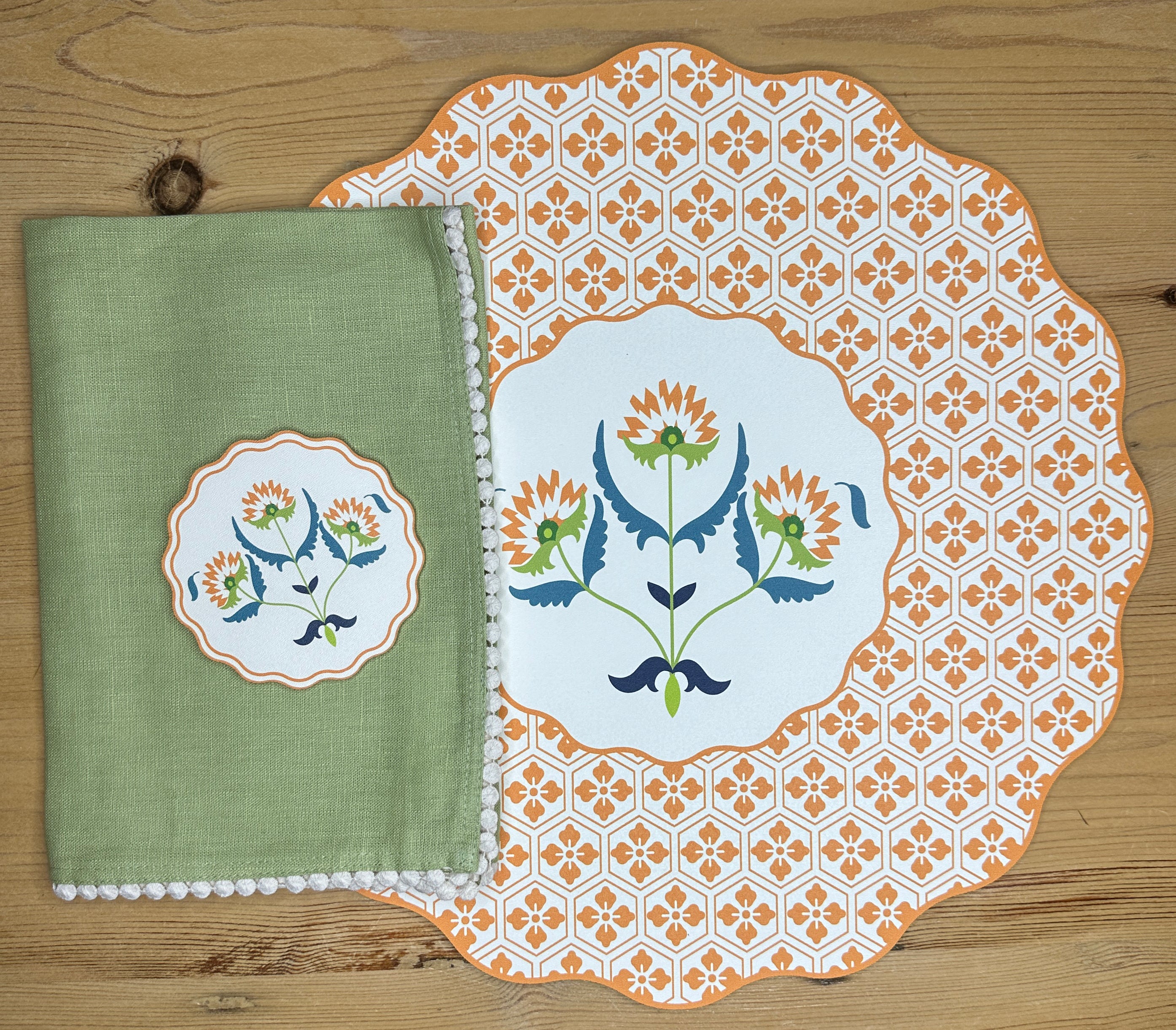 ITALIAN FLOWER ORANGE TABLETOP BUNDLE