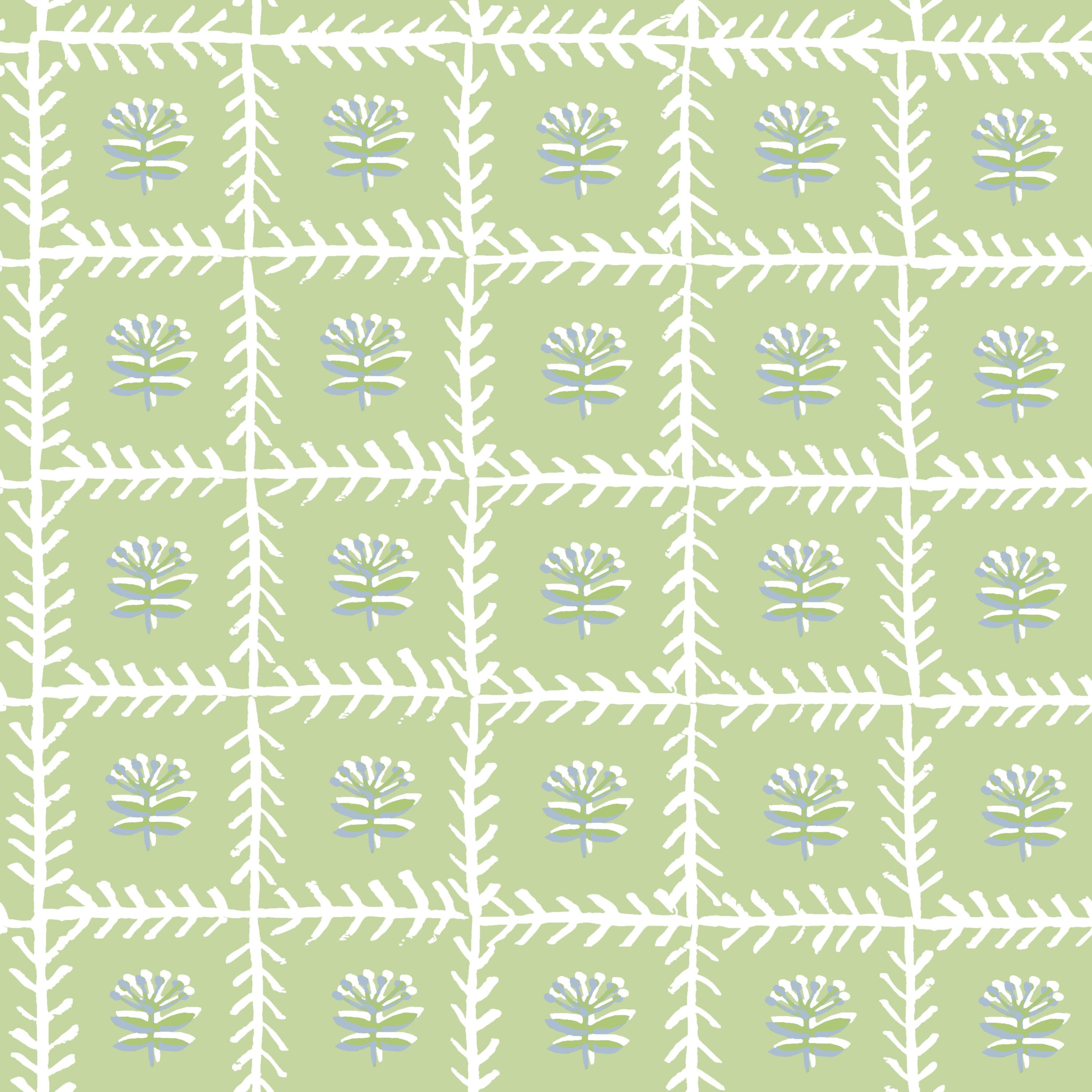 MAHJONG TABLECLOTH LATTICE ~ SOFT GREEN
