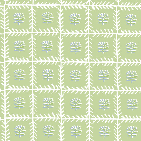 MAHJONG TABLECLOTH LATTICE ~ SOFT GREEN