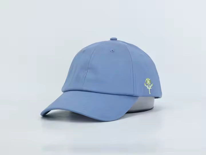 DENIM LINEN BLEND BASEBALL CAP BY JANE FOR HSH