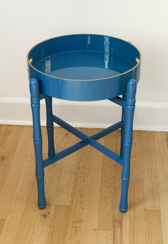 ROUND CADET LACQUER TRAY TABLE