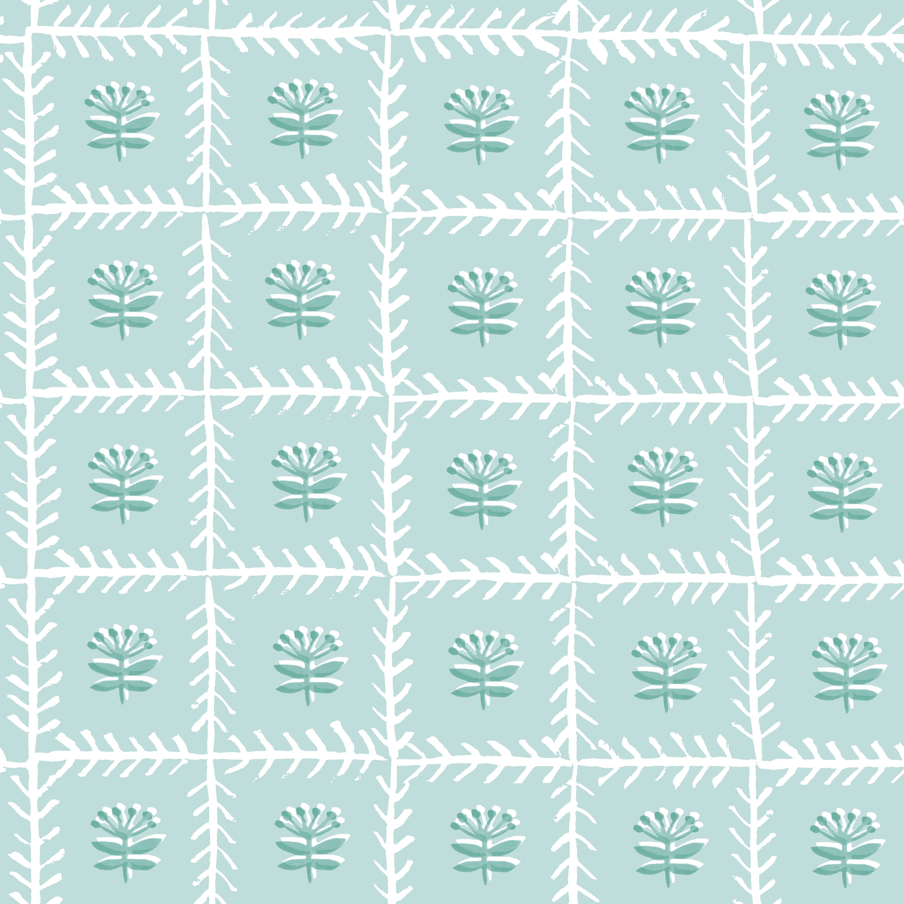 MAHJONG TABLECLOTH LATTICE ~ SEAFOAM